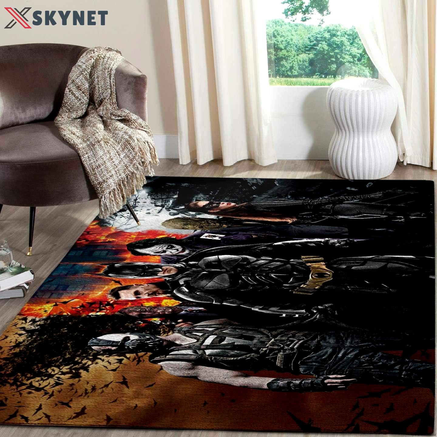 Rugs in living room and bedroom bat-man area rugs hero movies living room carpet christmas floor decor Rectangle Rug