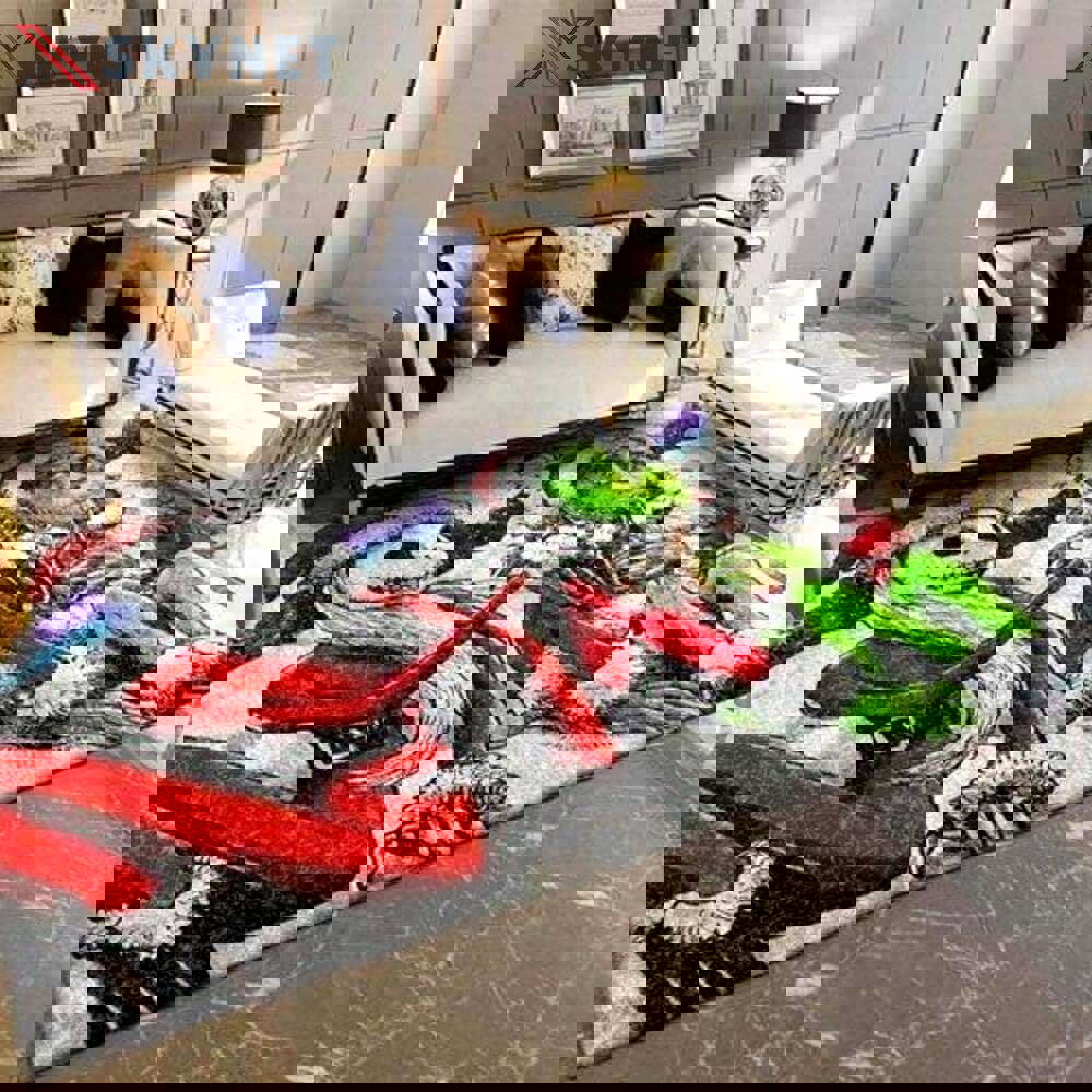 Rugs in living room and bedroom christmas santa jack skellington area rug Rectangle Rug