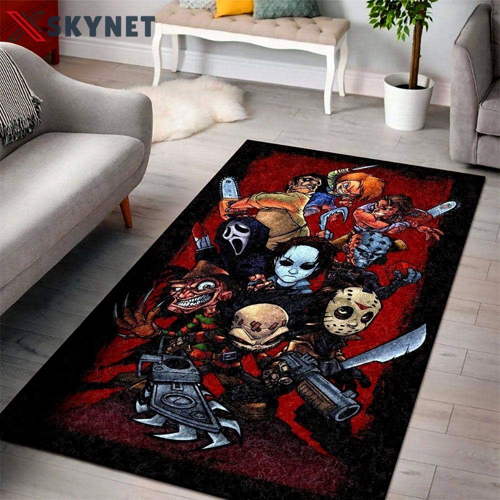 Rugs in living room and bedroom horror halloween rug Rectangle Rug