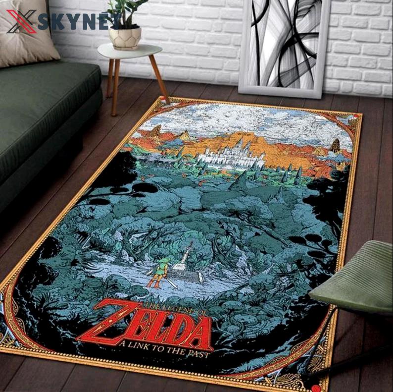Rugs in living room and bedroom legend of zelda rug - zelda a link to the past rug - modern zelda carpet- floor area rug- gamer room decor rug- gamer gifts- bedroom gift Rectangle Rug