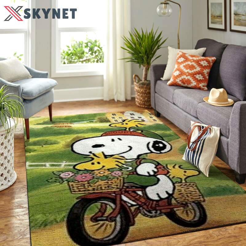 Rugs in living room and bedroom snoopy dog and peanuts Rectangle Rug