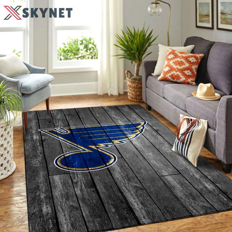 Rugs in living room and bedroom st. louis blues Rectangle Rug