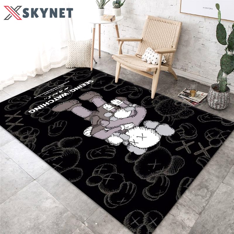 Rugs in living room and bedroom supreme kaws area rug carpet living room rug gift home decor Rectangle Rug