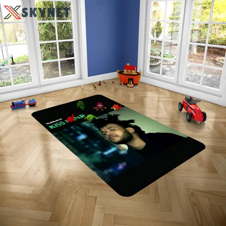 Rugs in living room and bedroom the weeknd rug - the weeknd kiss land music rug - the weeknd album cover rug- modern music rug- the weeknd music rug- music lover gift Rectangle Rug