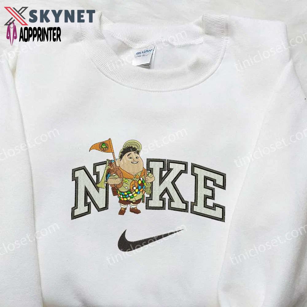 Russel x nike embroidered sweatshirt disney cartoon & nike inspired shirts Embroidered Shirt