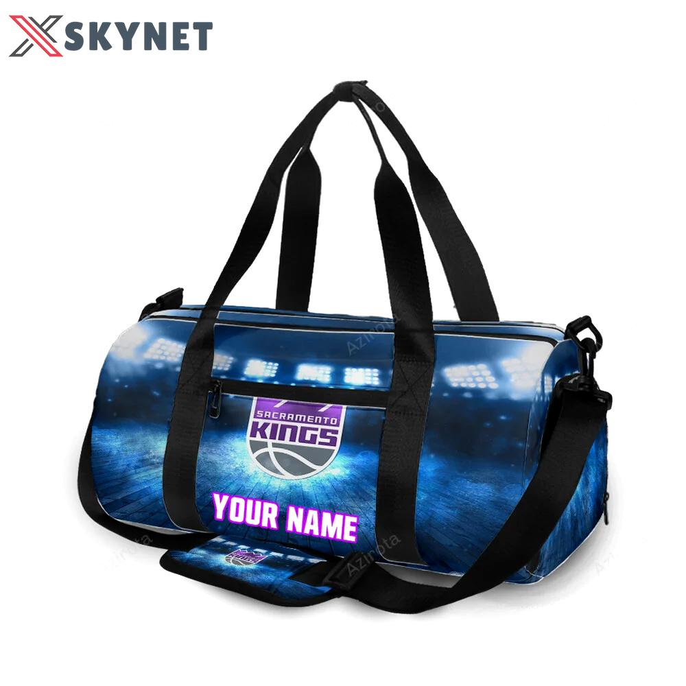 Sacramento kings emblem stadium personalized name travel bag gym bag 2320 Travel Bag