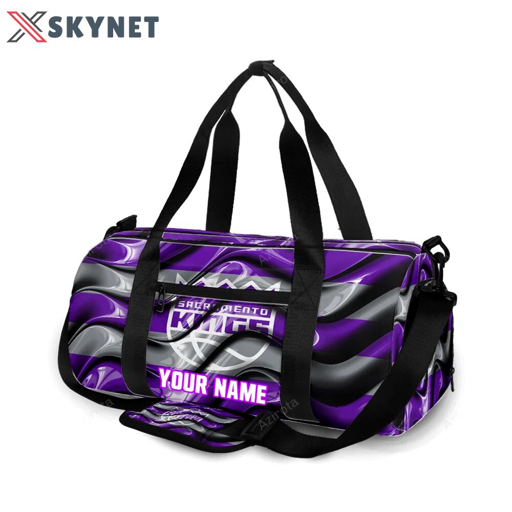 Sacramento kings emblem texture15 personalized name travel bag gym bag 2335 Travel Bag