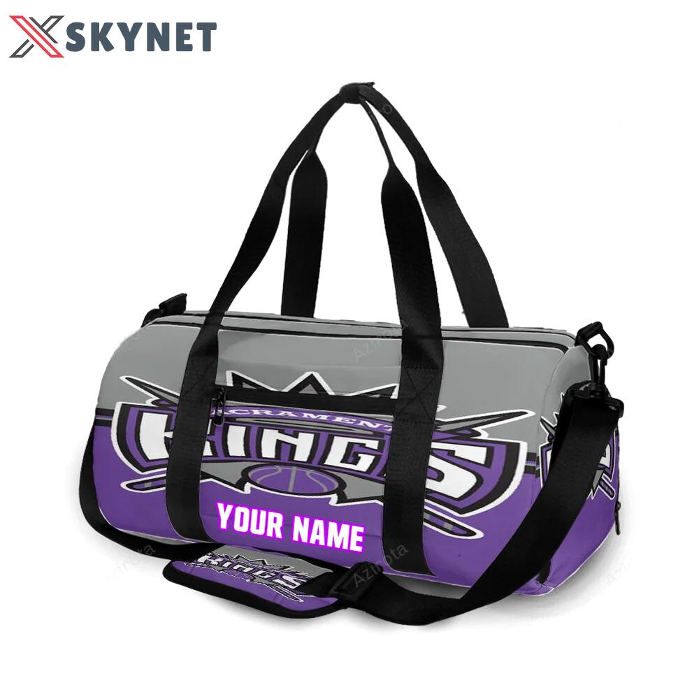 Sacramento kings emblem texture3 personalized name travel bag gym bag 2276 Travel Bag