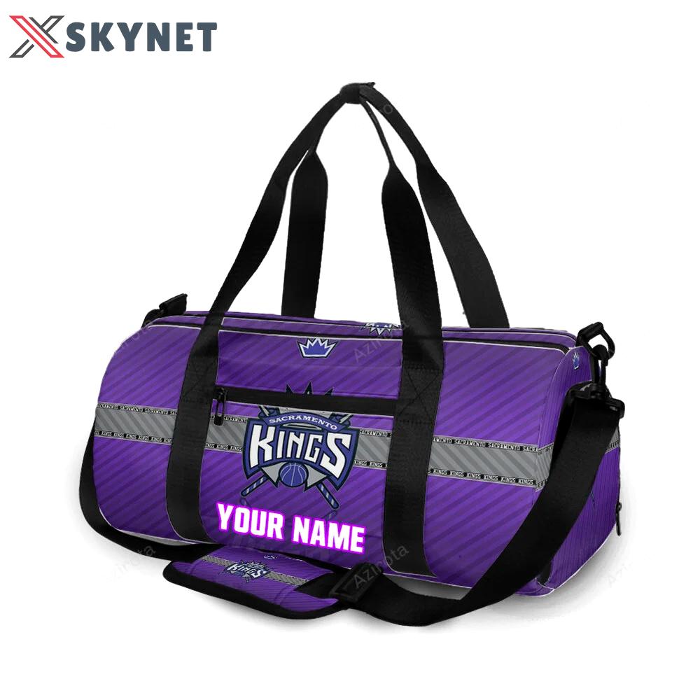 Sacramento kings emblem texture5 personalized name travel bag gym bag 2266 Travel Bag