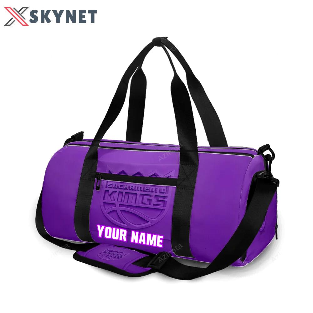 Sacramento kings emblem texture7 personalized name travel bag gym bag 2254 Travel Bag