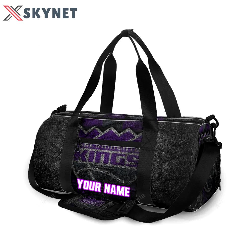 Sacramento kings emblem wall personalized name travel bag gym bag 2317 Travel Bag