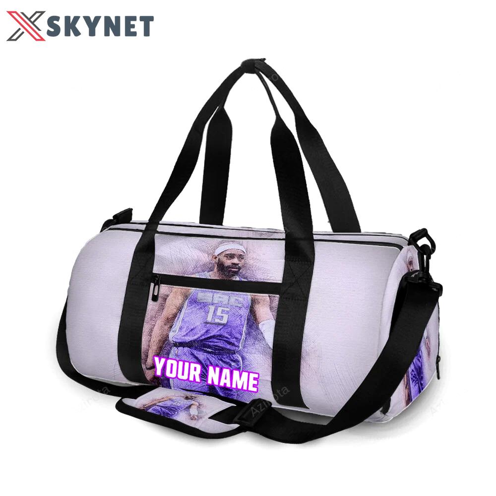 Sacramento kings player 15 personalized name travel bag gym bag 2369 Travel Bag