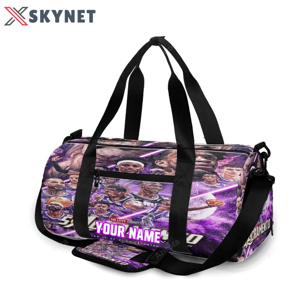 Sacramento kings poster personalized name travel bag gym bag 2382 Travel Bag