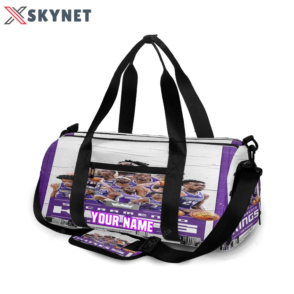 Sacramento kings team texture 2019 season personalized name travel bag gym bag 2287 Travel Bag