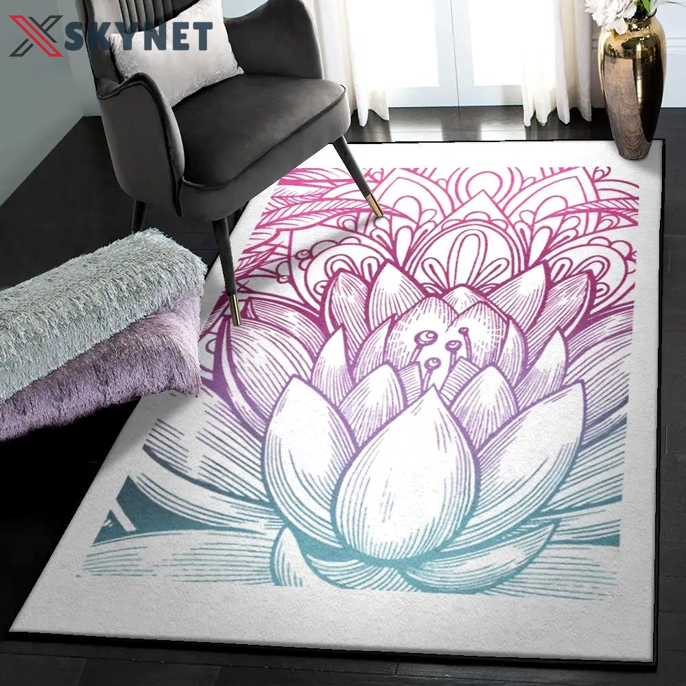 Sacred lotus cool rugs, bright lotus gs cl rug Rectangle Rug