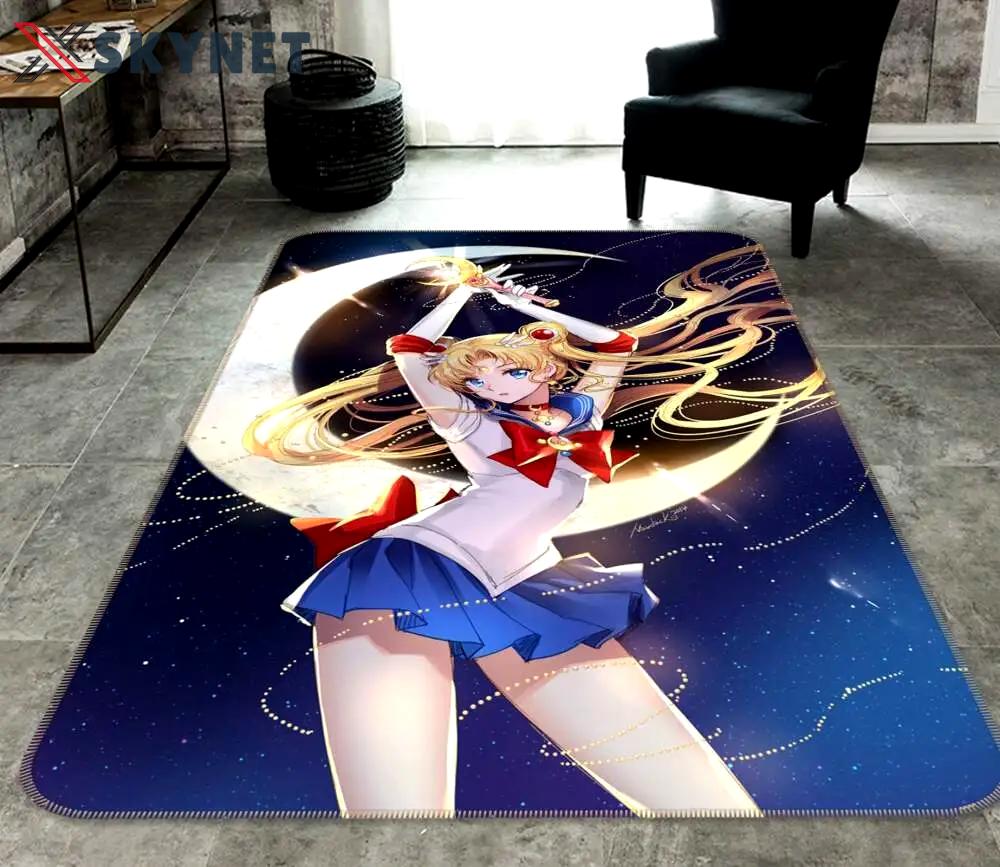 Sailor moon anime 10 area rug living room and bed room rug rug regtangle carpet floor decor home decor Rectangle Rug