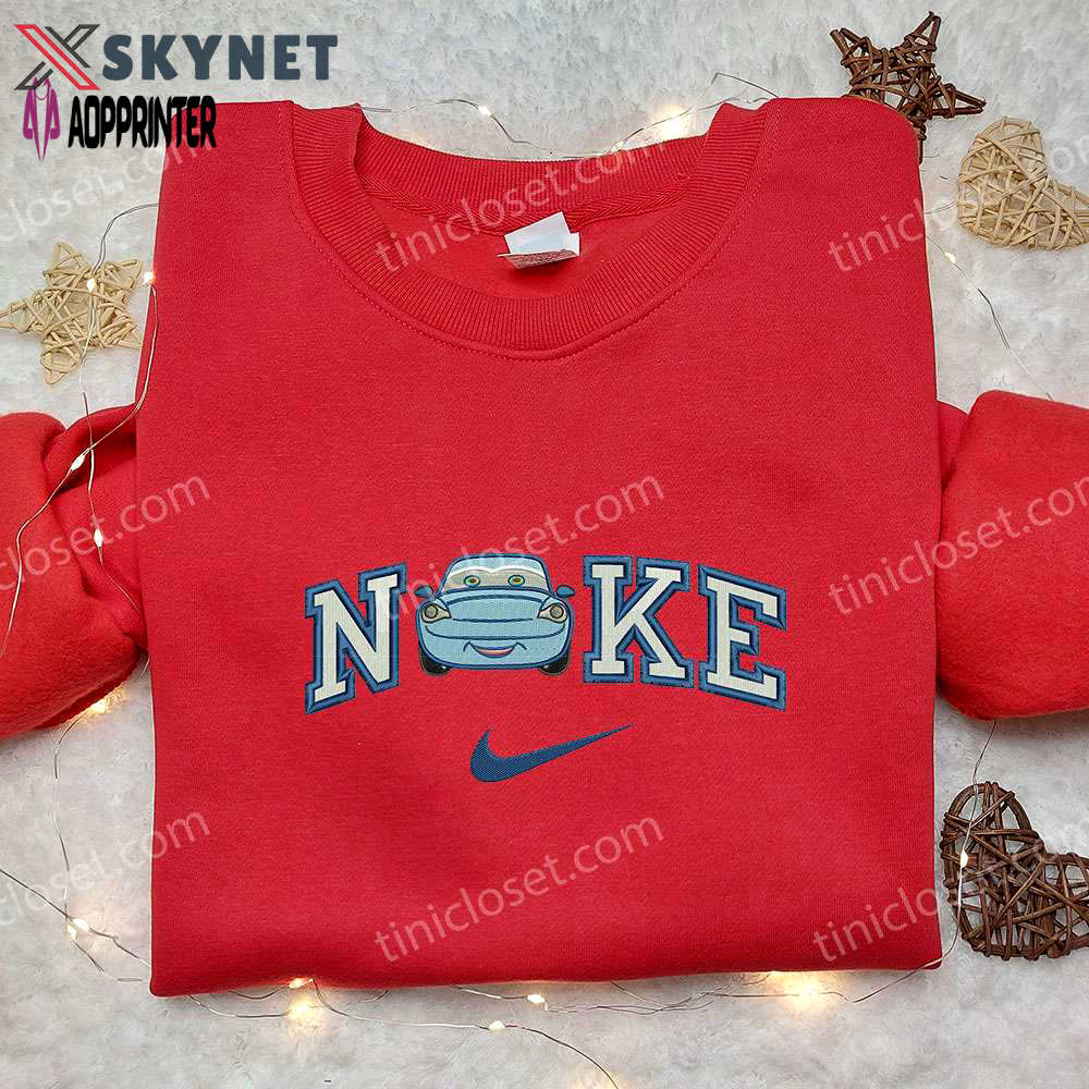 Sally carrera x nike embroidered sweatshirt – cars walt disney inspired shirt Embroidered Shirt