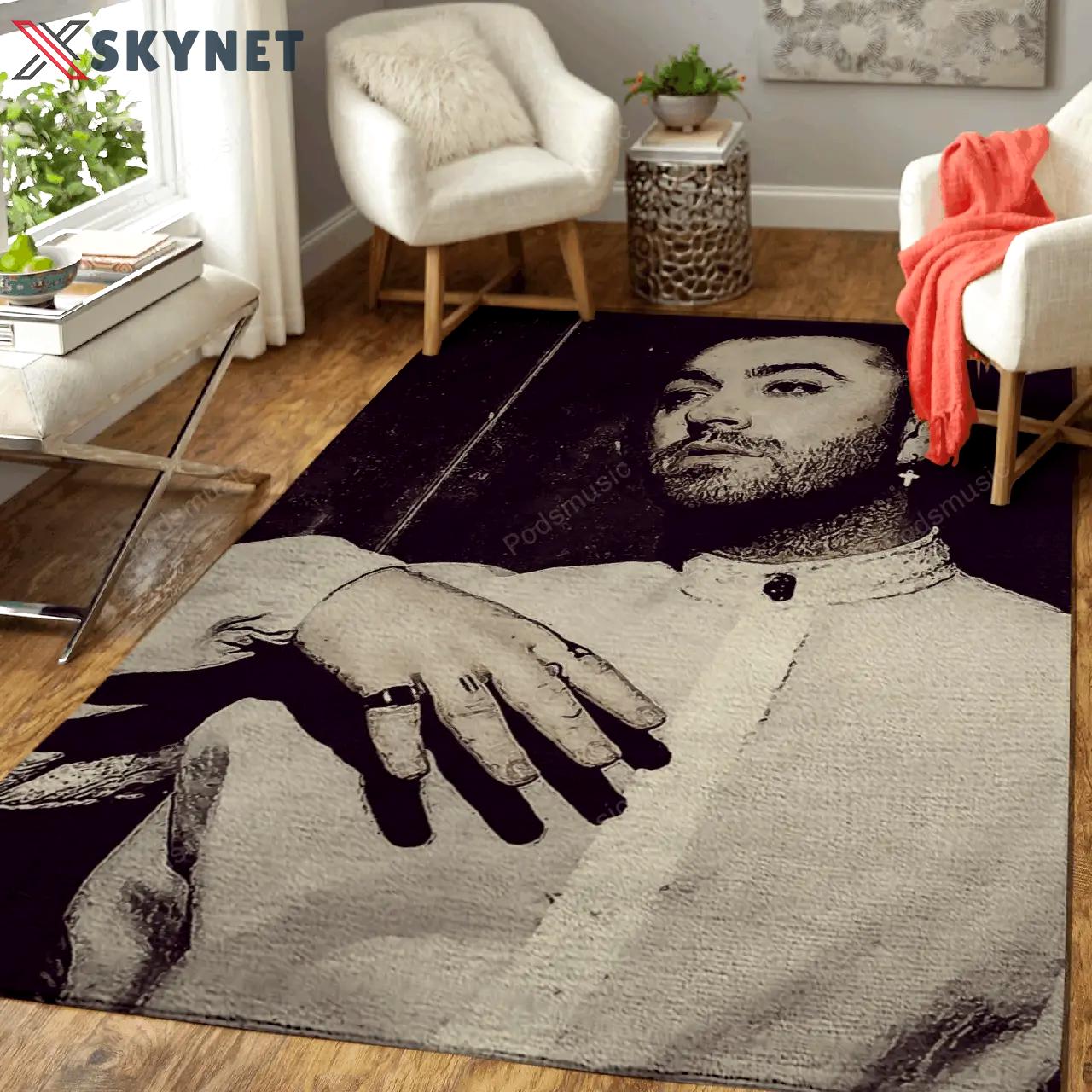 Sam smith 15 music art for fans area rug living room carpet rug regtangle carpet floor decor home decor Rectangle Rug