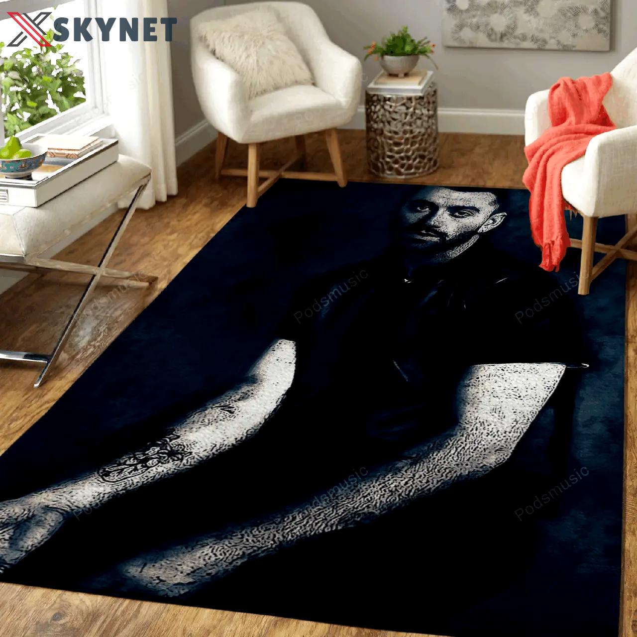 Sam smith 24 music art for fans area rug living room carpet rug regtangle carpet floor decor home decor Rectangle Rug