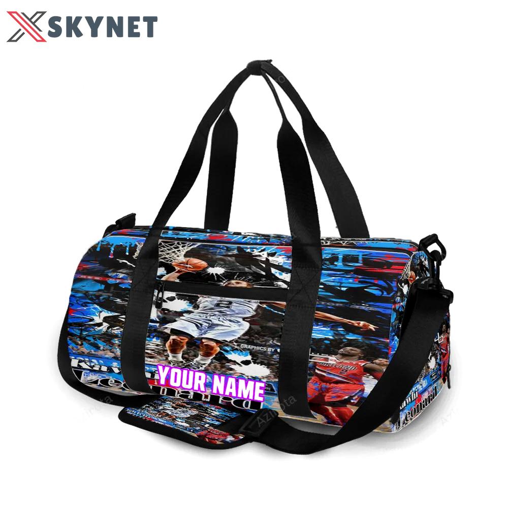 San antonio spurs kawhi leonard1 personalized name travel bag gym bag 2361 Travel Bag