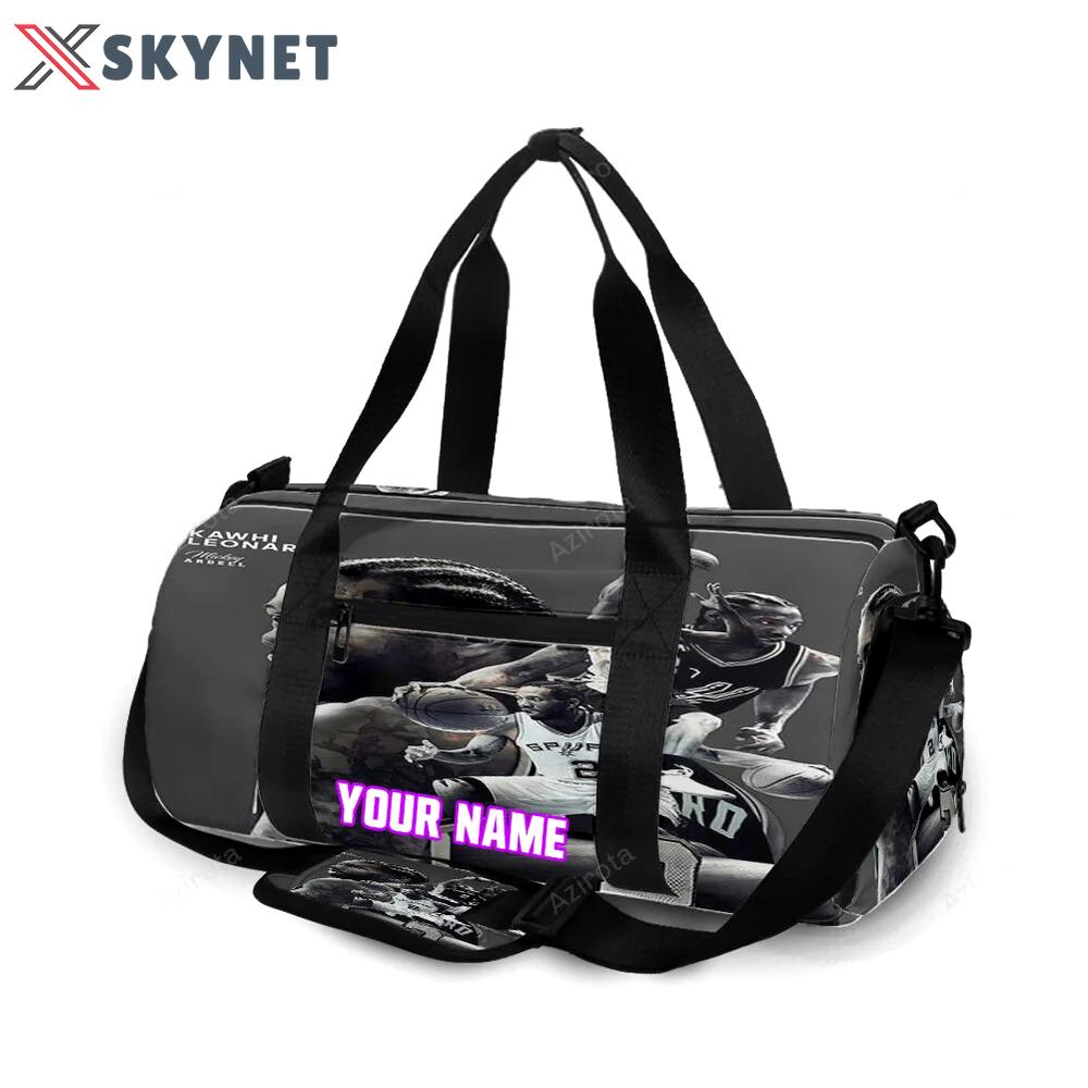 San antonio spurs kawhi leonard2 personalized name travel bag gym bag 2308 Travel Bag