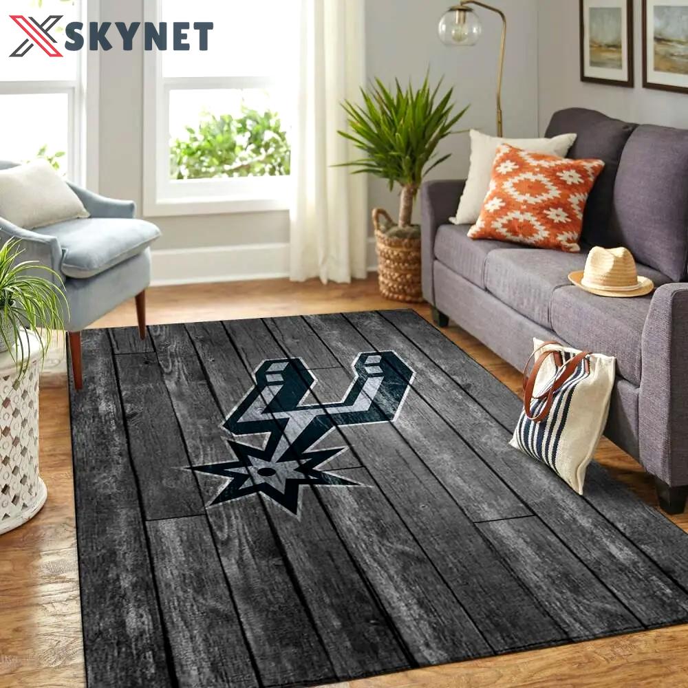 San antonio spurs nba basketball living room wooden home rug regtangle carpet Rectangle Rug
