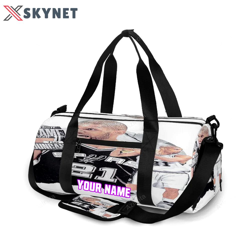 San antonio spurs tim duncan1 personalized name travel bag gym bag 2566 Travel Bag