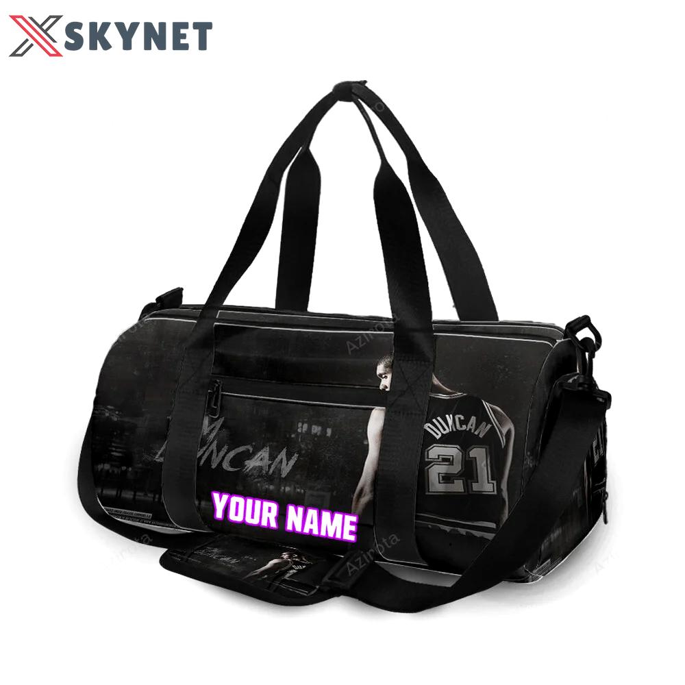 San antonio spurs tim duncan2 personalized name travel bag gym bag 2608 Travel Bag