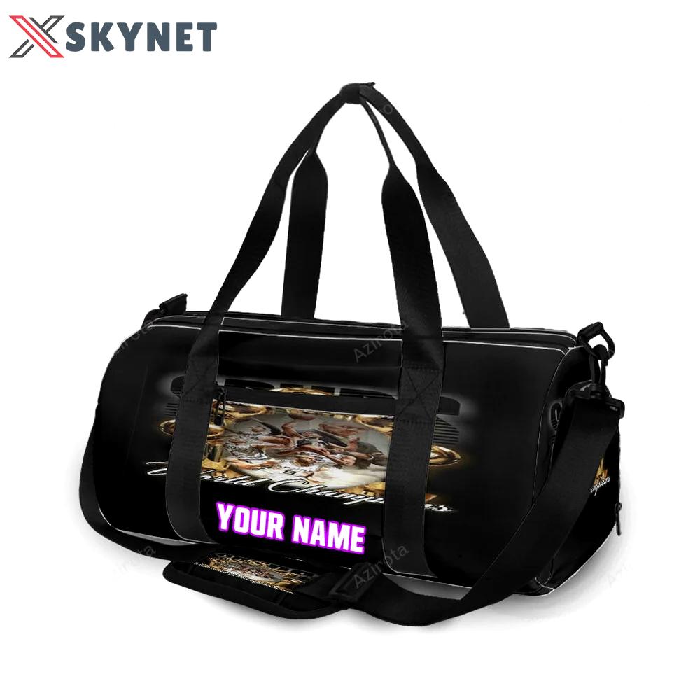 San antonio spurs world champions personalized name travel bag gym bag 2620 Travel Bag