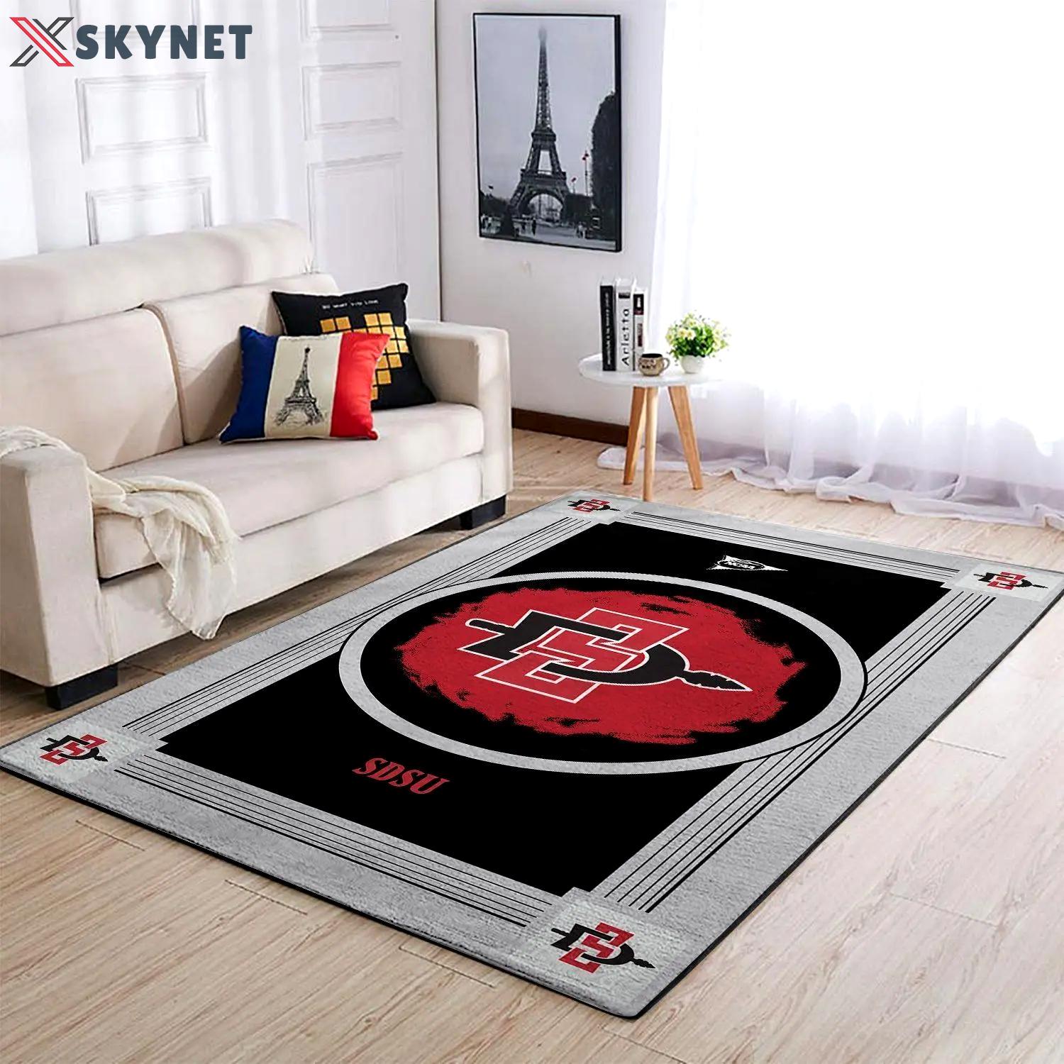 San diego state aztecs area rugs ncaa living room carpet home decor 200303139 2 Rectangle Rug
