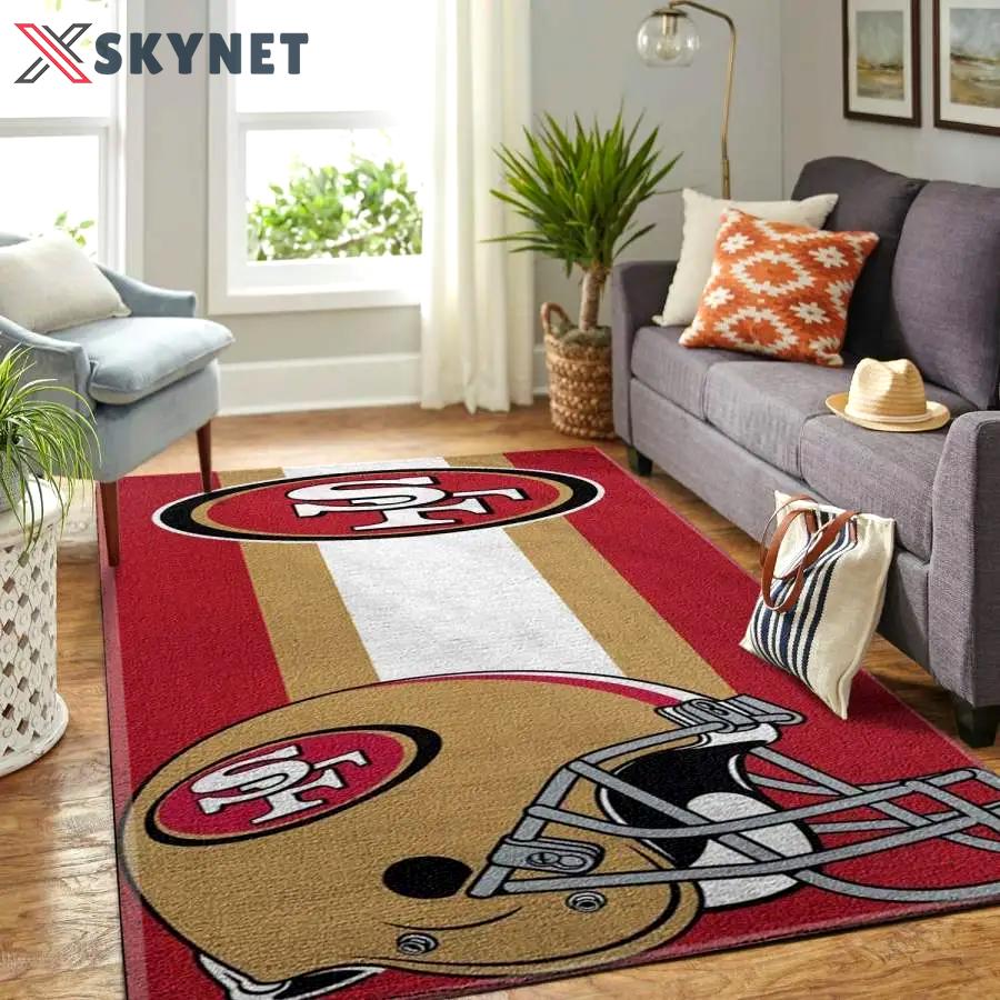 San francisco 49ers area rug living room rug nfl football floor decor 0311 Rectangle Rug