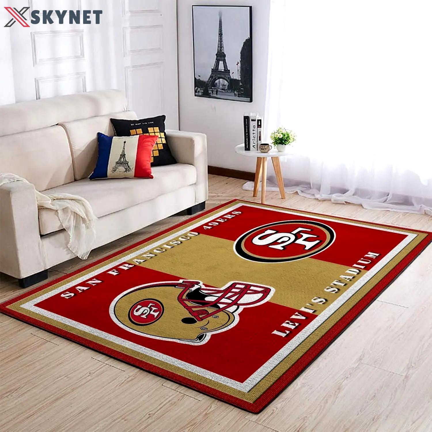 San francisco 49ers nfl football living room carpet rug regtangle carpet v4661 Rectangle Rug