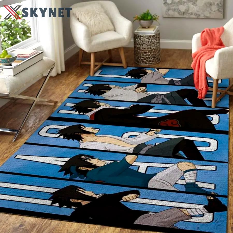 Sasuke uchiha area rug living room rug home decor anime manga ofd 1910131 Rectangle Rug