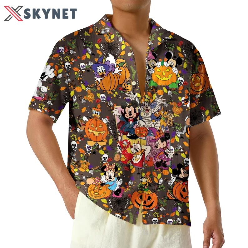 Scary pumpkin mickey and friends creepy hawaiian shirt Hawaii Shirt Shorts & Flip Flops