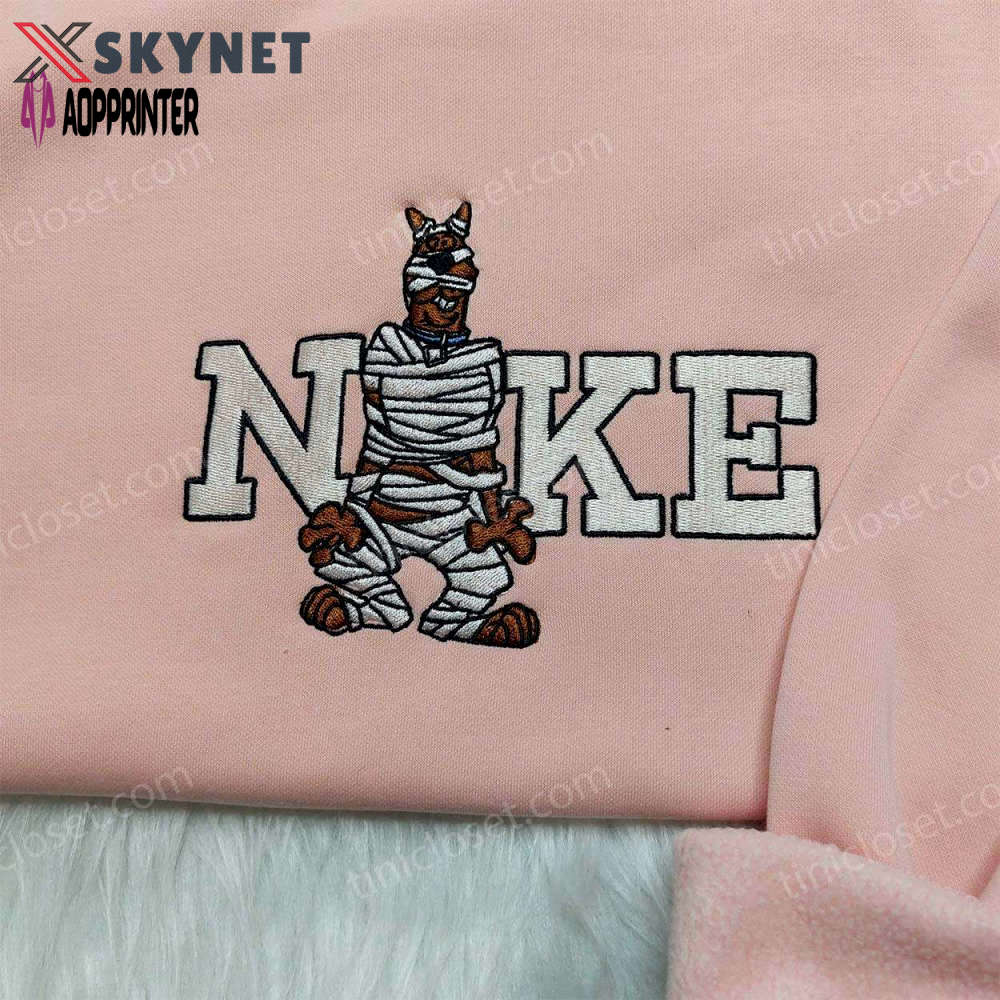 Scooby doo nike embroidered sweatshirt & hoodie: custom nike shirt Embroidered Shirt