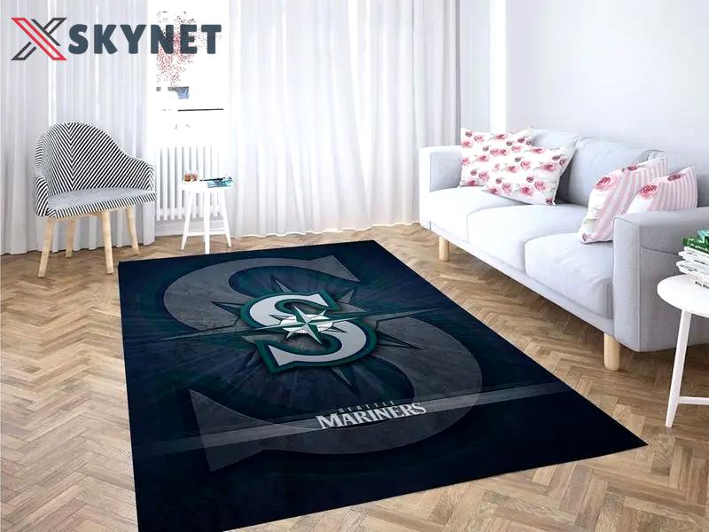 Seattle mariners area rug mlb baseball team logo living room rugs home decor 7 Rectangle Rug