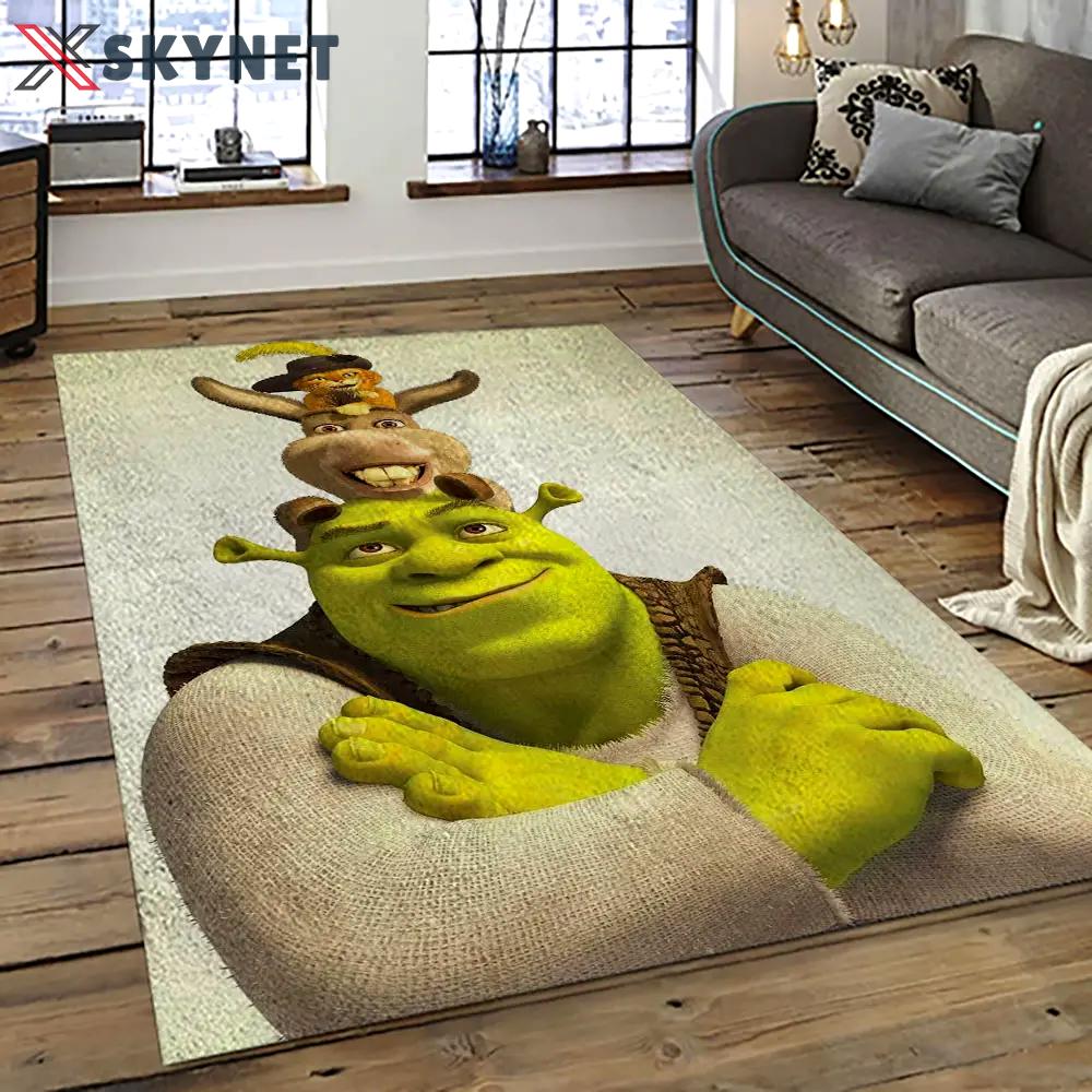 Shrek cartoon characters carpet area rug home decor gift best present for friends sk16 Rectangle Rug