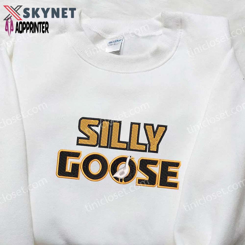 Silly goose embroidered shirt – animal design perfect family gift Embroidered Shirt