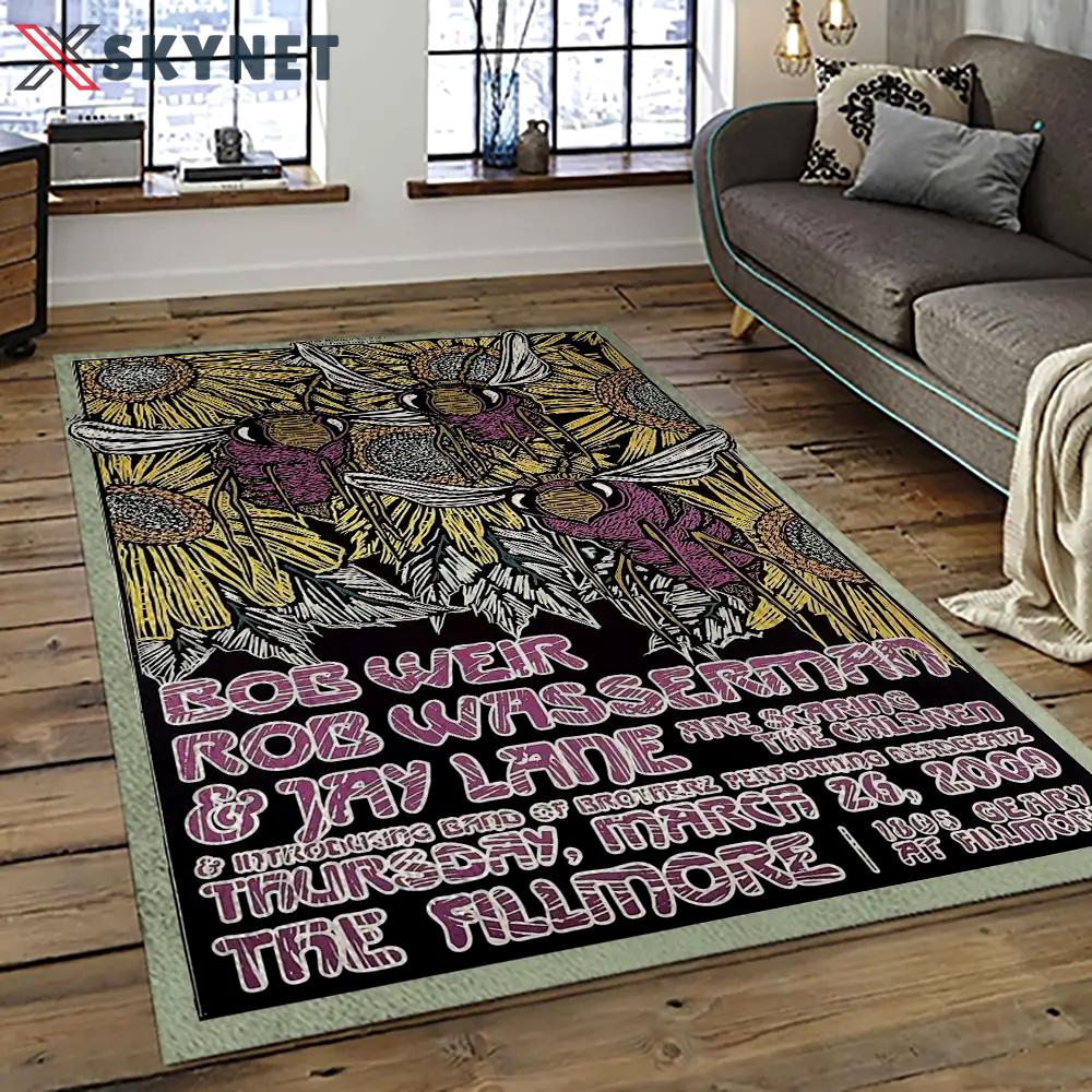 Singer bob weir music carpet rectangle area rug for living room bedroom decor bw12 Rectangle Rug