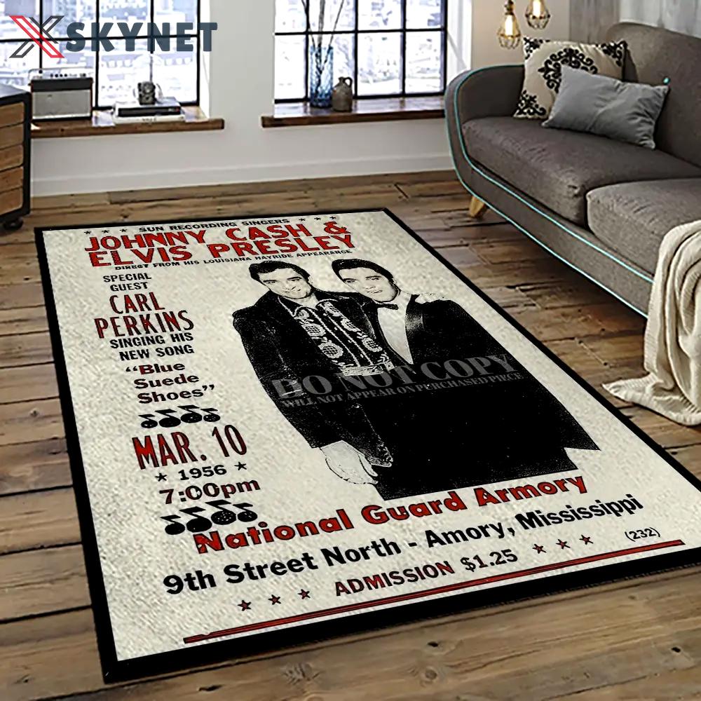 Singer elvis presley music carpet rectangle area rug for living room bedroom decor ep03 Rectangle Rug