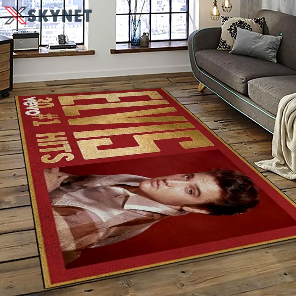 Singer elvis presley music carpet rectangle area rug for living room bedroom decor ep08 Rectangle Rug