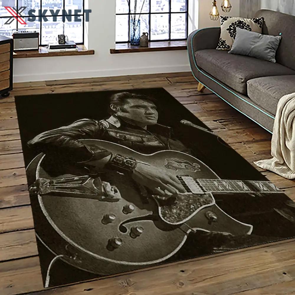 Singer elvis presley music carpet rectangle area rug for living room bedroom decor ep09 Rectangle Rug