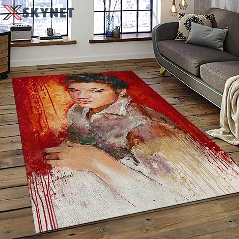Singer elvis presley music carpet rectangle area rug for living room bedroom decor ep13 Rectangle Rug