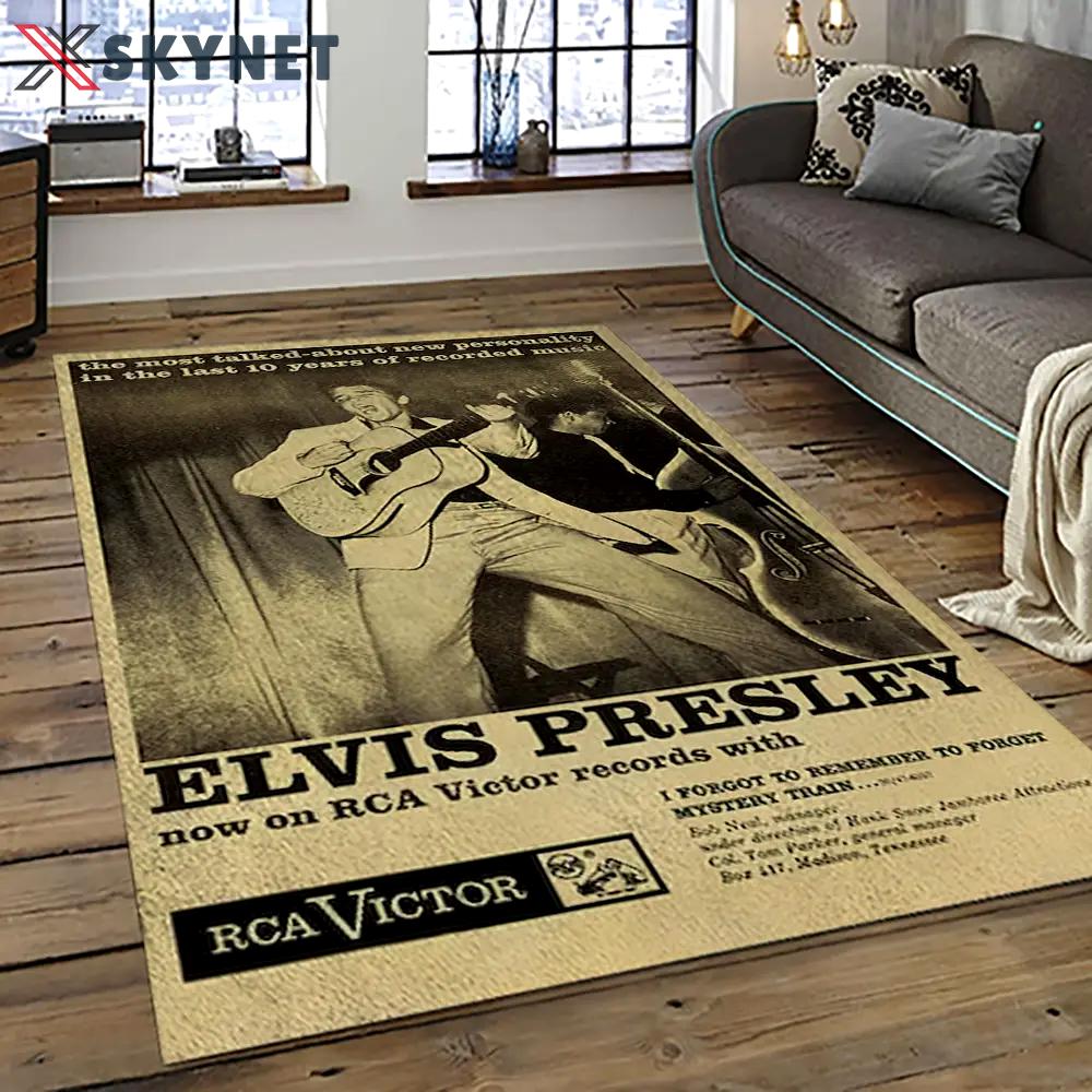 Singer elvis presley music carpet rectangle area rug for living room bedroom decor ep23 Rectangle Rug