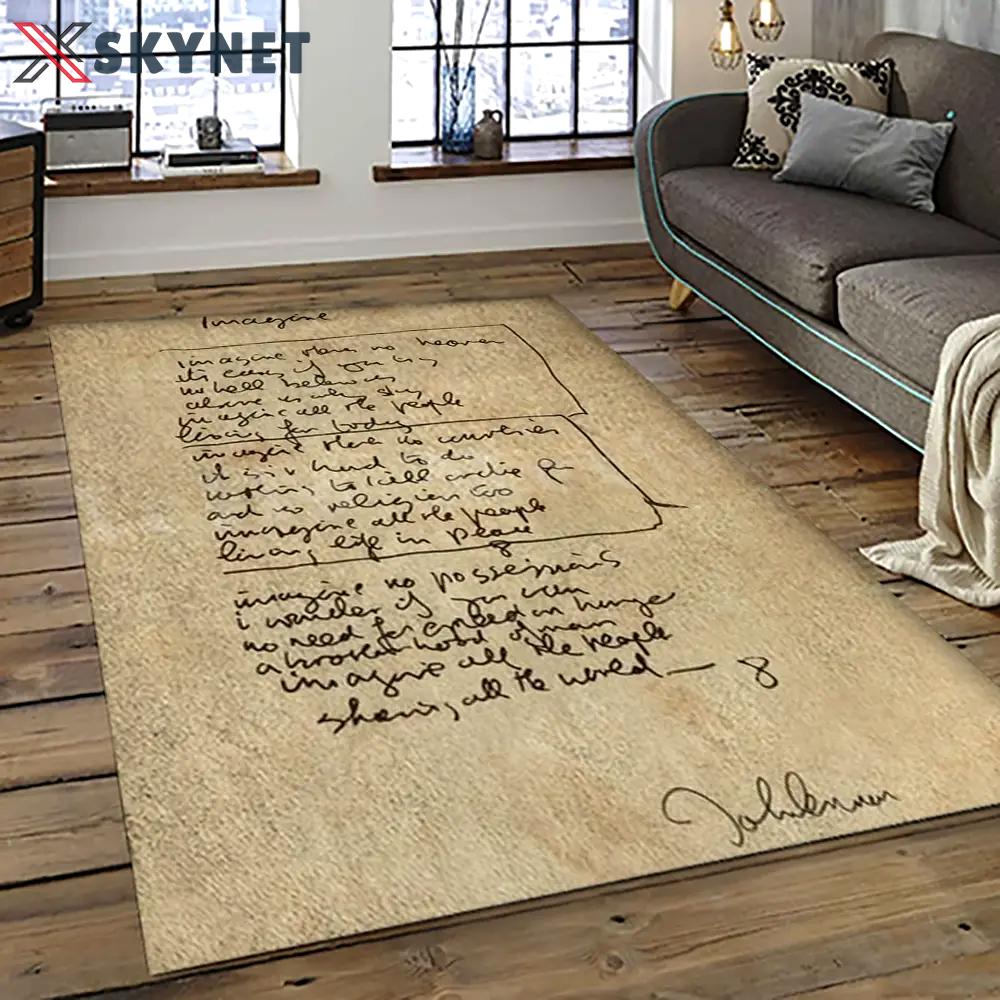 Singer john lennon music carpet rectangle area rug for living room bedroom decor jl10 Rectangle Rug