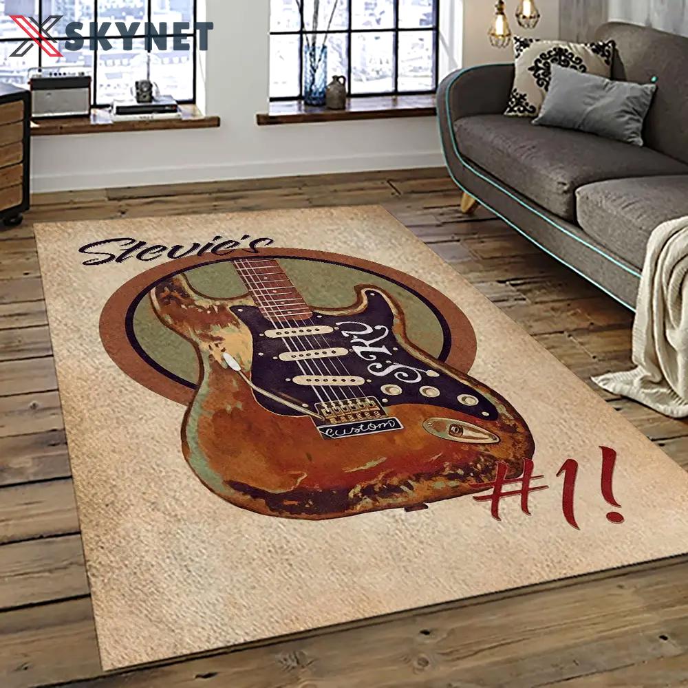 Singer stevie ray vaughan music carpet rectangle area rug for living room bedroom decor srv14 Rectangle Rug