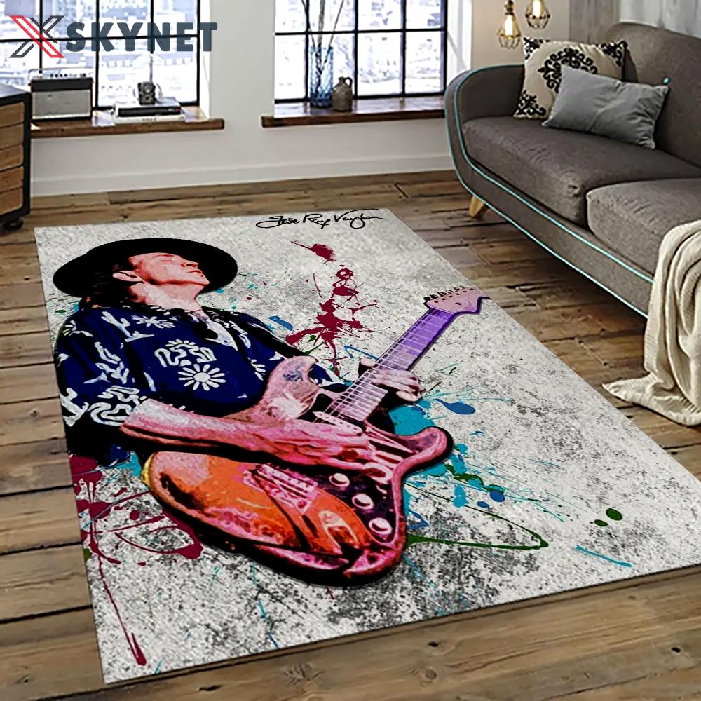 Singer stevie ray vaughan music carpet rectangle area rug for living room bedroom decor srv19 Rectangle Rug