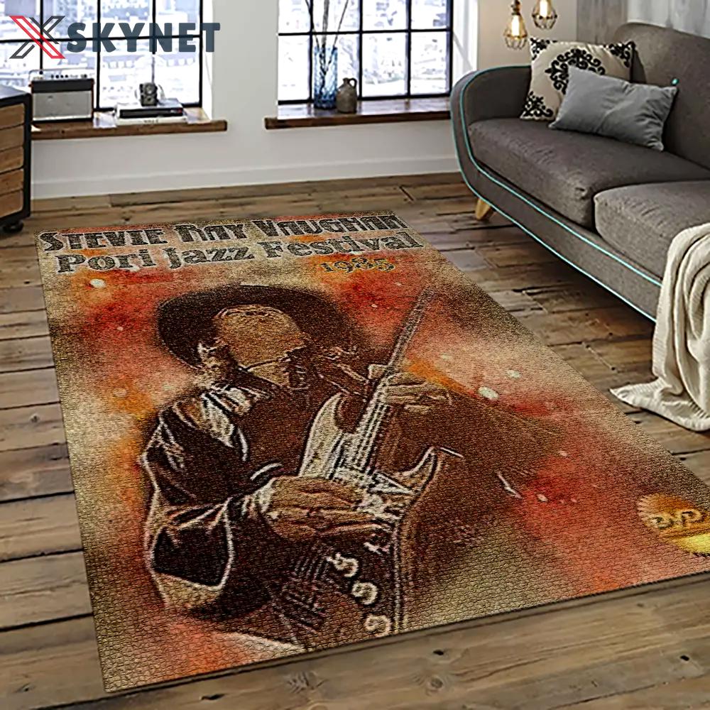 Singer stevie ray vaughan music carpet rectangle area rug for living room bedroom decor srv36 Rectangle Rug