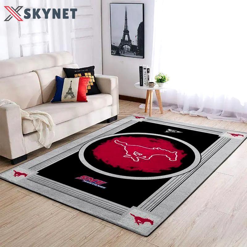 Smu mustangs ncaa area rugs living room carpet home rug regtangle carpet 2 Rectangle Rug