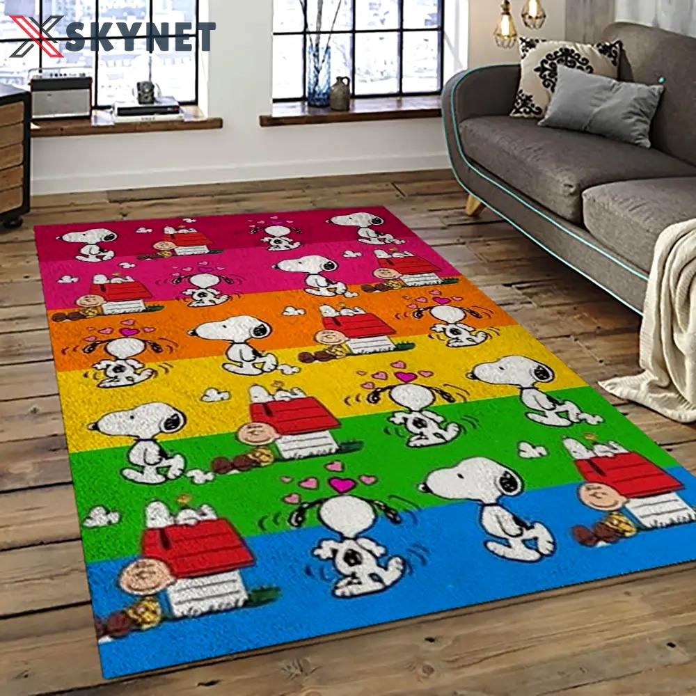 Snoopy cartoon movie carpet rectangle area rug for living room bedroom decor snp30 Rectangle Rug